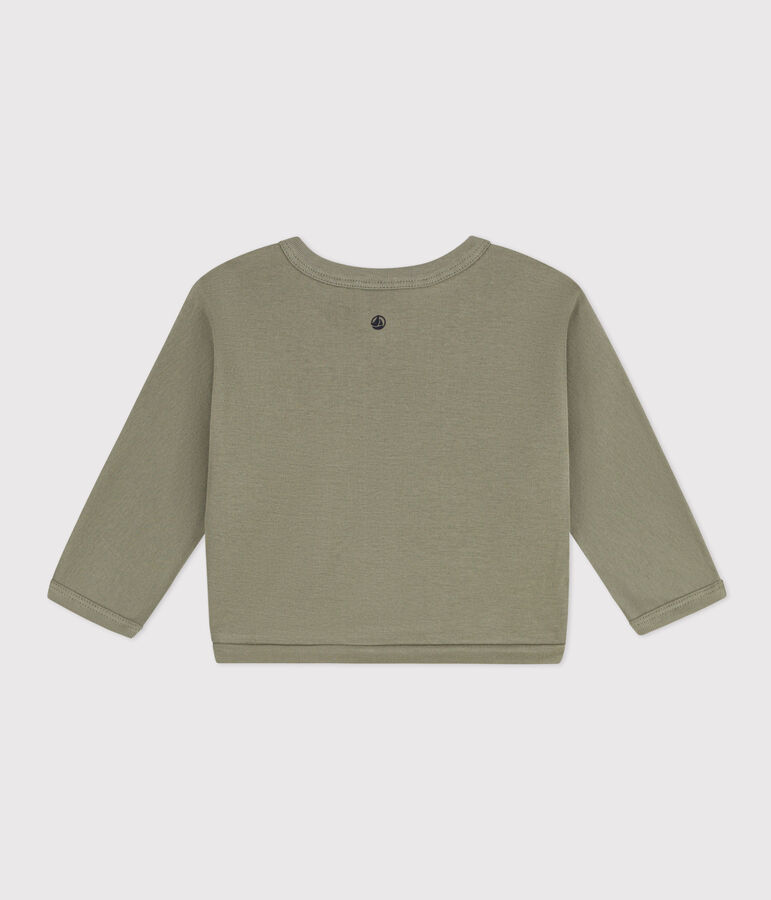 Cardigan neonato in cotone verde MARECAGE