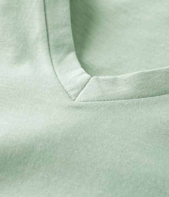 T-shirt TAGLIO REGULAR scollo a V in cotone bio Donna verde HERBIER