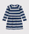 Abito a maniche lunghe in cotone spesso bambina  blu MEDIEVAL/ MONTELIMAR