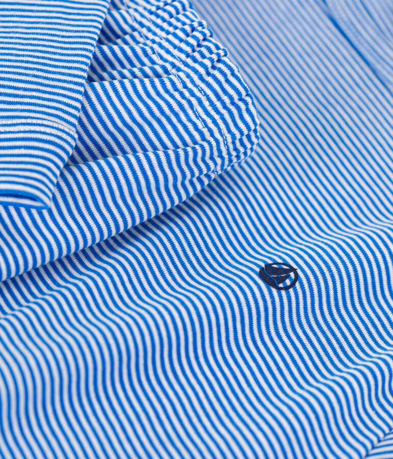 Pigiama in cotone rigato junior blu/bianco