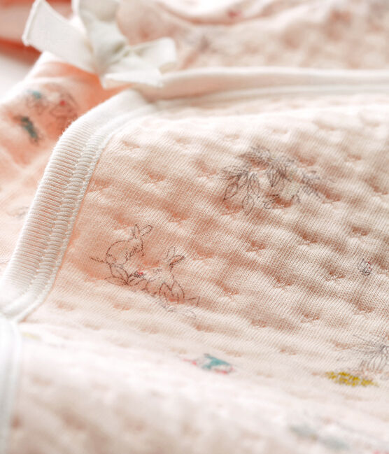 Tutina pigiama bambina in tubique rosa FLEUR+FONTAINE/blu MULTICO