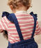 Maglia a righe in cotone spesso neonato rosa ROSEWOOD/ AVALANCHE