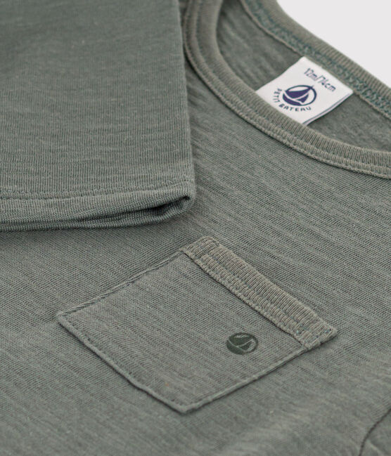 T-shirt a maniche lunghe in jersey fiammato per bebè verde THUYA