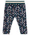 Pantalone bebè femmina in tubique fantasia blu SMOKING/bianco MULTICO
