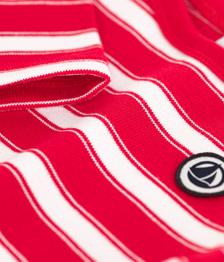 Marini&egrave;re beb&egrave; in jersey spesso a righe rosso/bianco