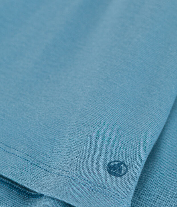 Blusa in cotone bambina blu