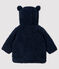 Cappotto bebè femmina in sherpa blu SMOKING