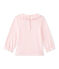 T-shirt bebé bambina rigata bianco MARSHMALLOW/rosa PETAL