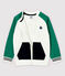 Cardigan in molleton bambino bianco MARSHMALLOW/bianco MULTICO