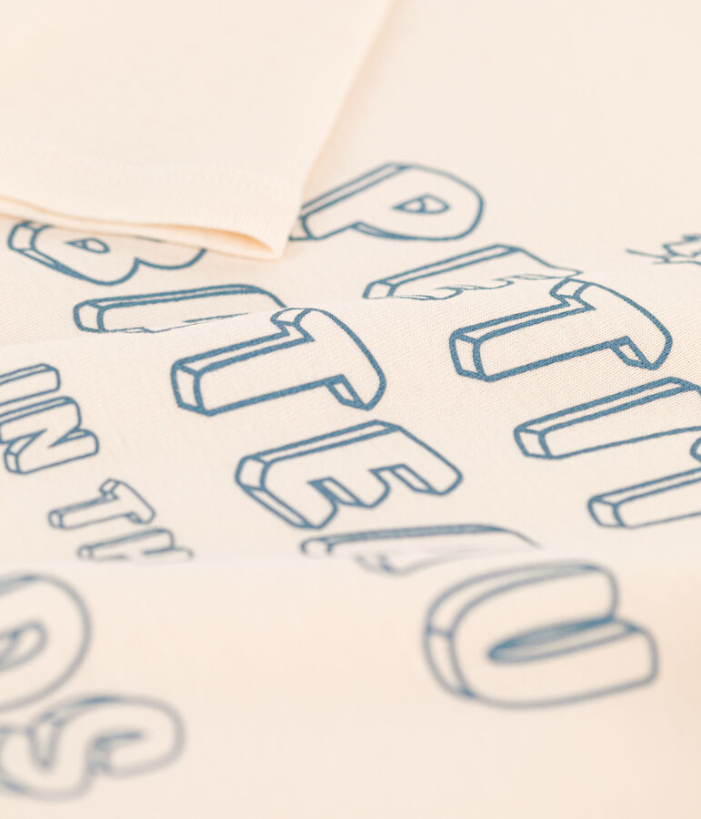 T-shirt a maniche lunghe in cotone bambino unisex bianco AVALANCHE/ ROVER/ MULTICO