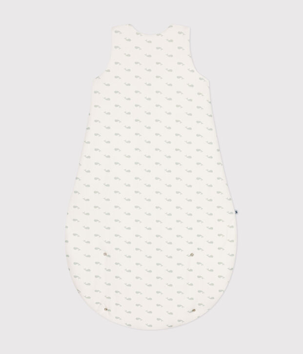 Sacco nanna in ciniglia con balena stampata neonato TOG 3 bianco/verde