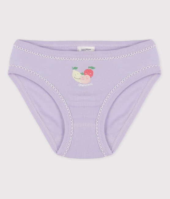 La mutandina in cotone per bambina viola VIOLETTE
