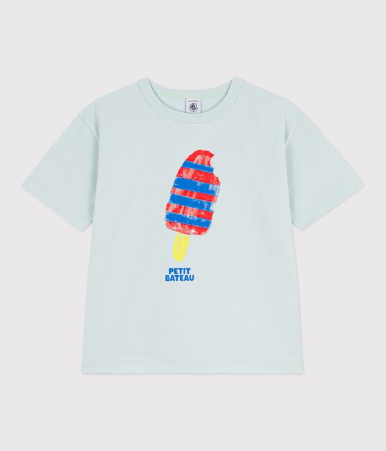 T-shirt a maniche corte in cotone bambina blu SPRAY