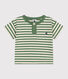 T-shirt a maniche corte in cotone a righe neonato