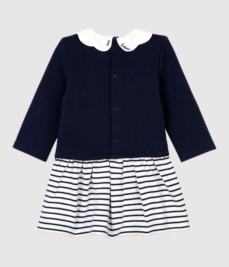 Abito in molleton beb&egrave;. bianco MARSHMALLOW/blu SMOKING