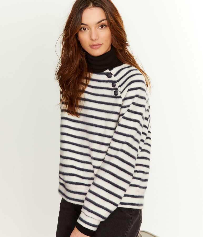 Marini&egrave;re donna morbidissima bianco/blu