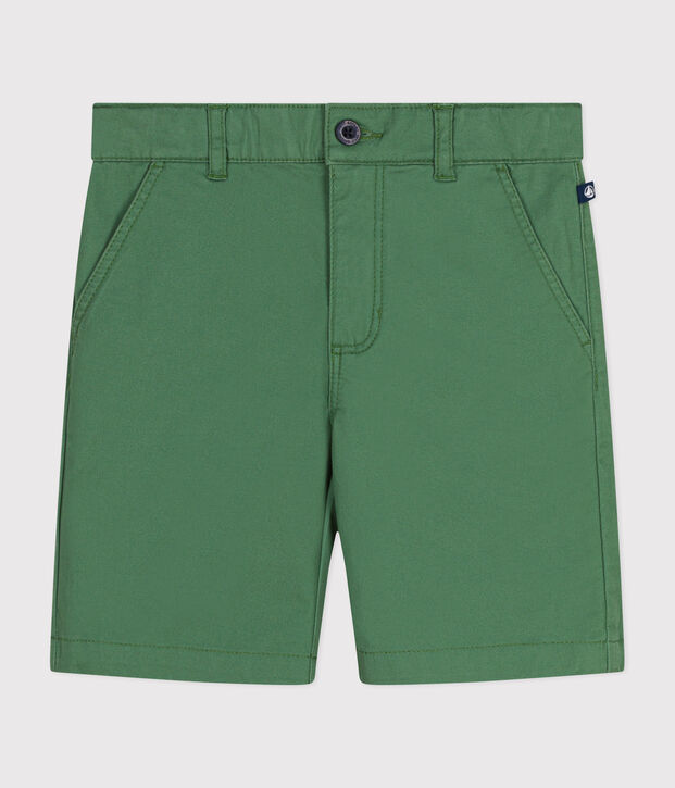 Shorts in serge bambino verde