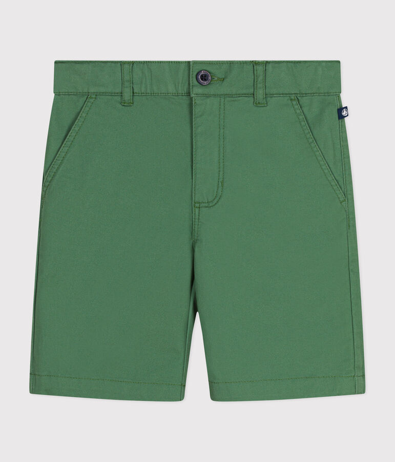 Shorts in serge bambino verde PALMERAIE