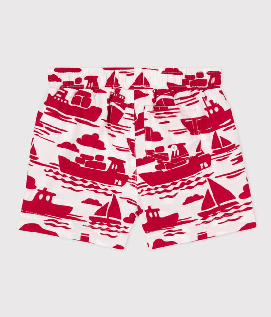 Shorts mare in materiale riciclato per bebè rosso AVALANCHE/ ROUGE