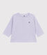 T-shirt a maniche lunghe in cotone a righe neonato