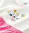 Pigiama bambina manica corta in cotone rosa PETAL/bianco MARSHMALLOW