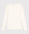T-shirt L'Iconique a maniche lunghe in misto lana e cotone donna ecru MILK