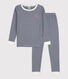 Pigiama snugfit millerighe unisex in cotone