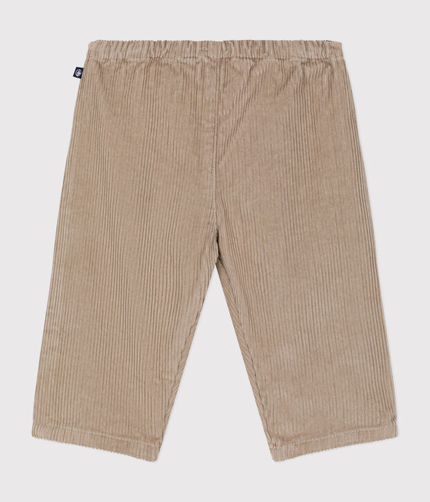 Pantaloni in velluto neonato beige