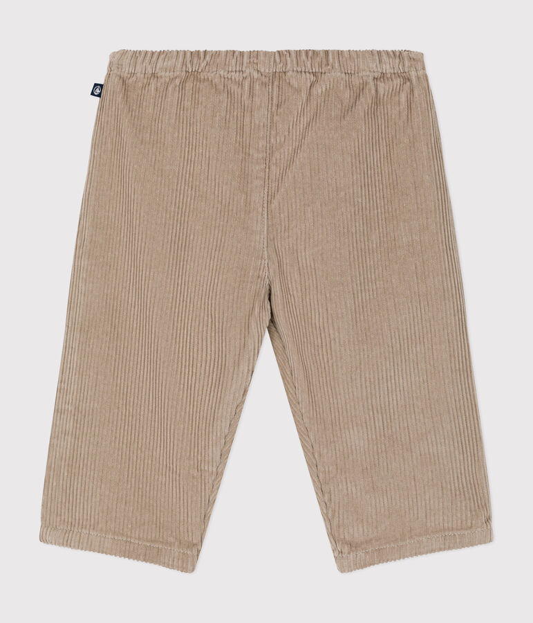 Pantaloni in velluto neonato beige