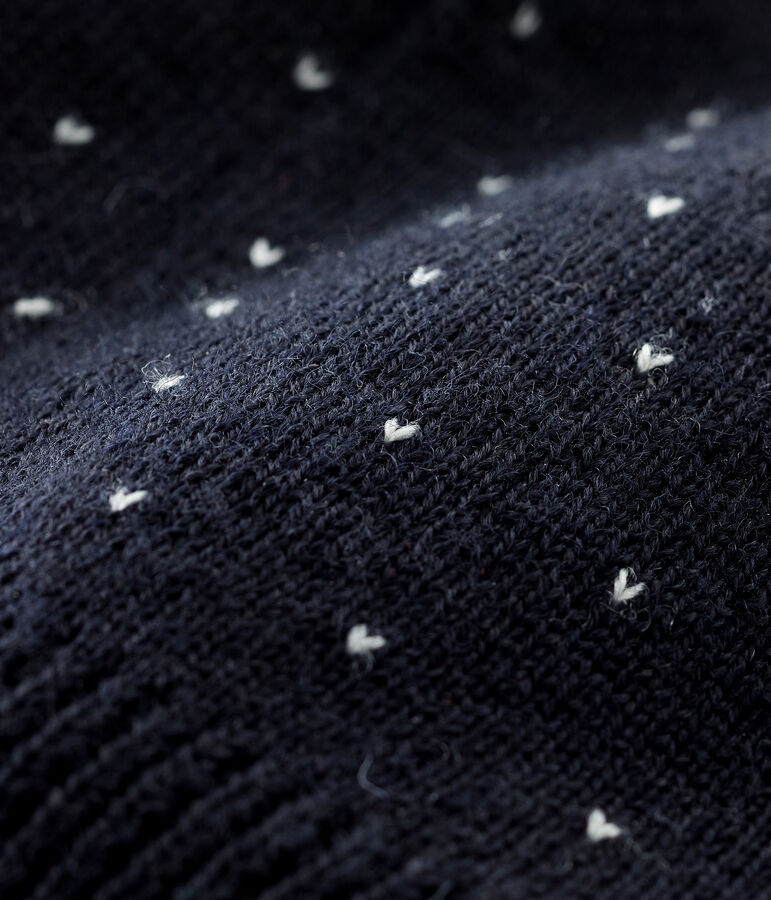 Cappellino beb&egrave; unisex foderato in pile blu SMOKING/bianco MARSHMALLOW