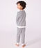 Pigiama in spugna di cotone a righe bambino blu MILK/ SOIR