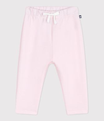 Joggers in cotone tinta unita neonato