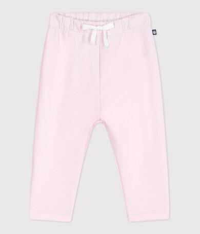 Joggers in cotone tinta unita neonato