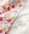 Completo 3 pezzi bebè stampa floreale in lana e cotone biologico beige MONTELIMAR/bianco MULTICO