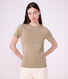 T-shirt a maniche corte in cotone tinta unita donna