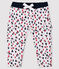 Pantalone in tubique bebè maschio bianco MARSHMALLOW/bianco MULTICO