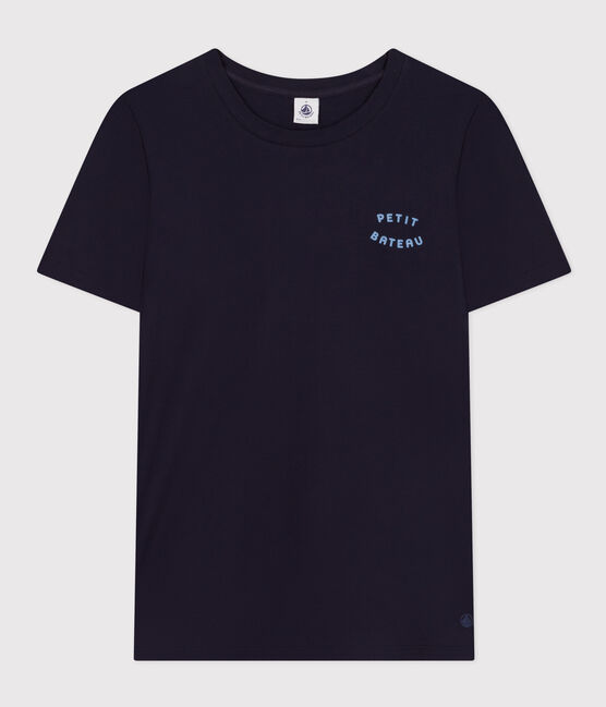 T-shirt LE DROIT girocollo in cotone donna blu SMOKING