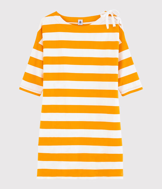 Abito a righe Donna giallo TEHONI/bianco MARSHMALLOW