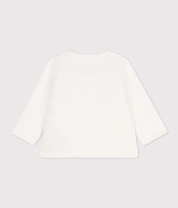 Scaldacuore beb&egrave; in tubique trapuntato e cotone bianco