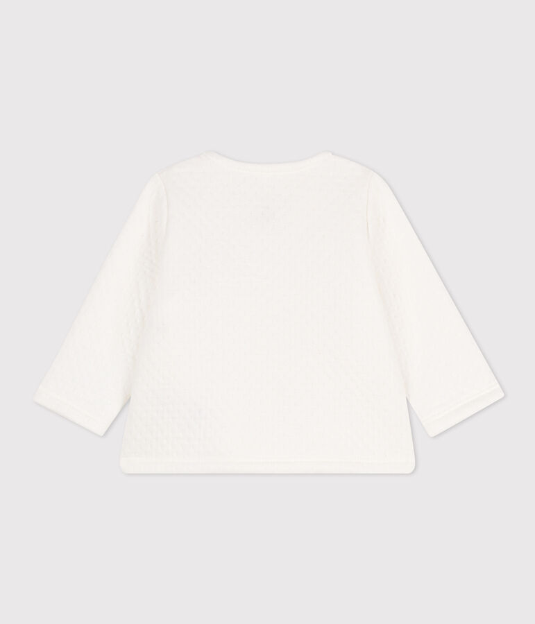 Scaldacuore beb&egrave; in tubique trapuntato e cotone bianco