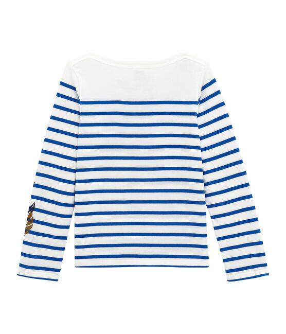 Marinière creativa per bambino bianco MARSHMALLOW/blu PERSE