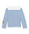 Marinière creativa per bambino bianco MARSHMALLOW/blu PERSE
