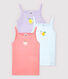 Confezione da 3 canottiere con spalline frutti bambina