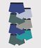 Set di boxer in cotone tinta unita bambino multicolore
