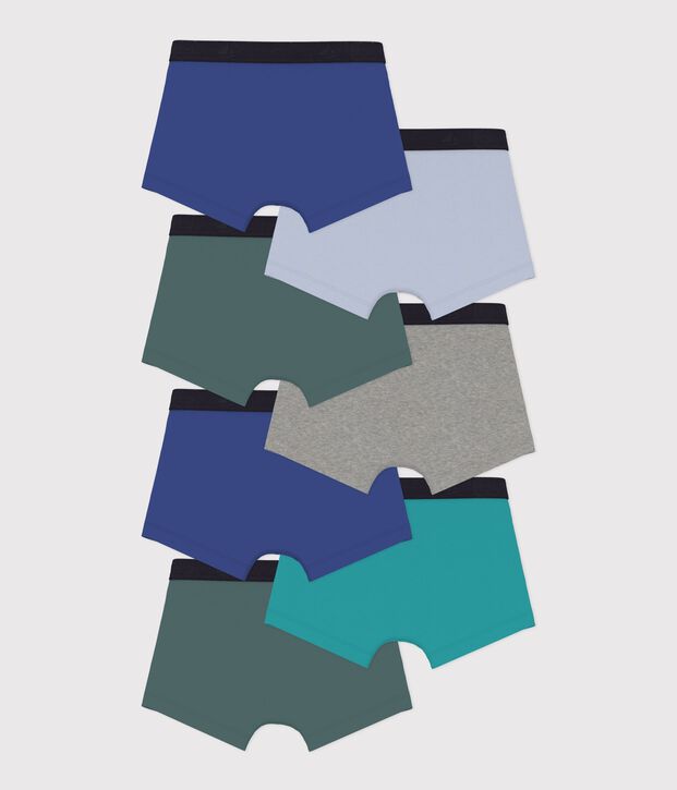 Set di boxer in cotone tinta unita bambino multicolore