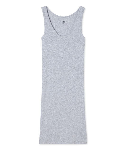 Camicia da notte in cotone ultra light grigio FUMEE CHINE