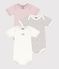 Set di body a maniche corte in cotone con stampa a fiori neonata multicolore