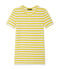 T-shirt donna in costina originale 1x1 rigata giallo SHINE/bianco MARSHMALLOW