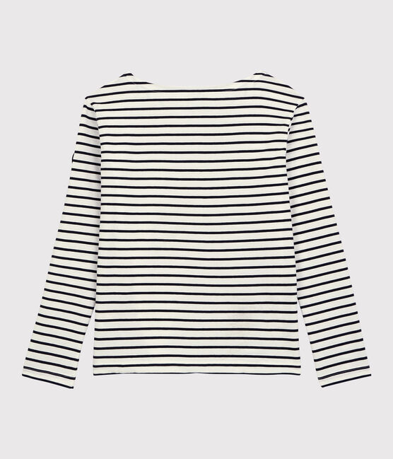 Marinière leggera in cotone Donna bianco MARSHMALLOW/blu SMOKING