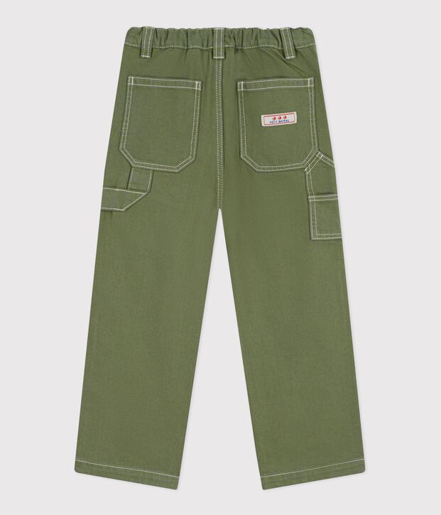Pantaloni carpenter in cotone bambino OLIVINE